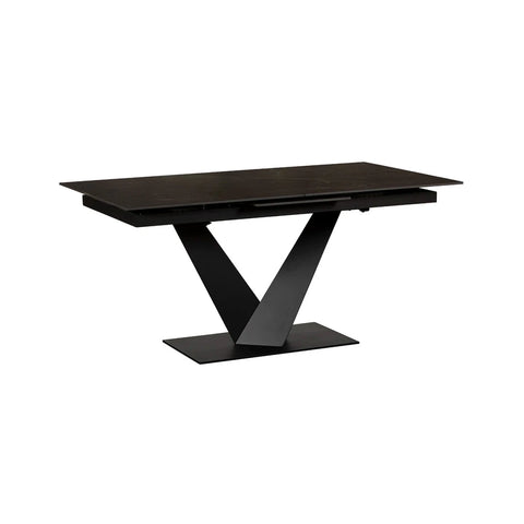 Adam Black Sintered Stone Extending Dining Table