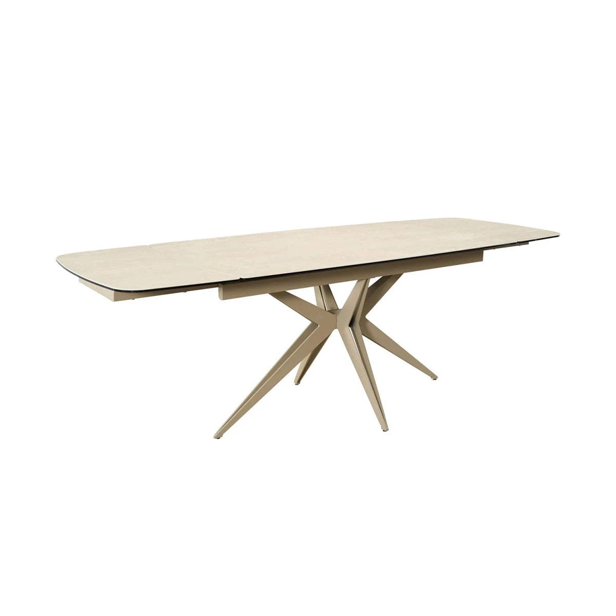 Alessia travertine effect ceramic extending dining table 240cm