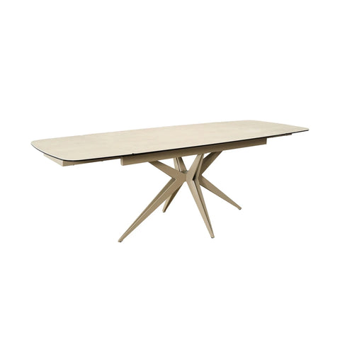Alessia travertine effect ceramic extending dining table 240cm