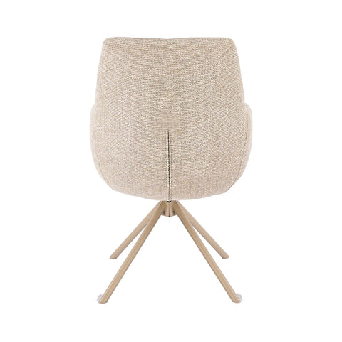 Alessia Natural Tweed Swivel Dining Chair with Pocket Springs - Set of 4,6 or 8