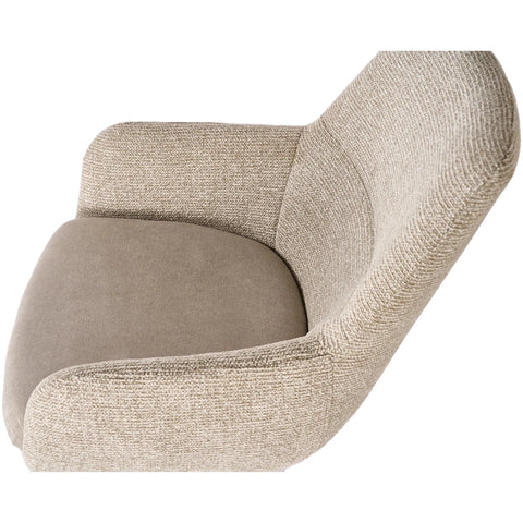 Alessia Natural Tweed Swivel Dining Chair with Pocket Springs - Set of 4,6 or 8