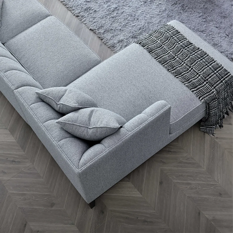 Cooper Left Hand Corner Sofa in Dolphin Boucle - Pendle Village Furniture