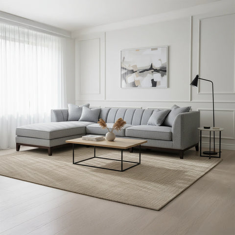 Cooper Left Hand Corner Sofa in Dolphin Boucle - Pendle Village Furniture