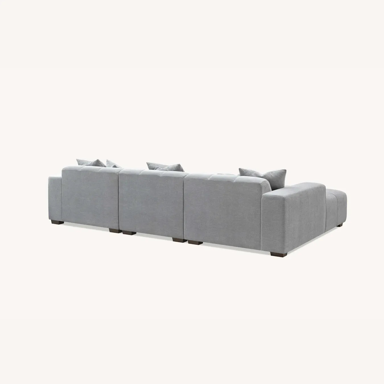 Leonard Left Hand Corner Boucle Sofa in Cloudy Grey - Pendle Village Furniture