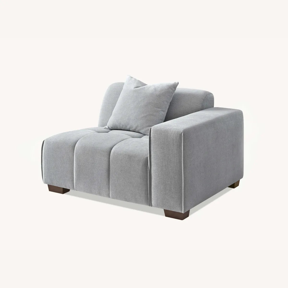 Leonard Left Hand Corner Boucle Sofa in Cloudy Grey - Pendle Village Furniture