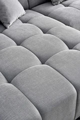 Leonard Left Hand Corner Boucle Sofa in Cloudy Grey - Pendle Village Furniture