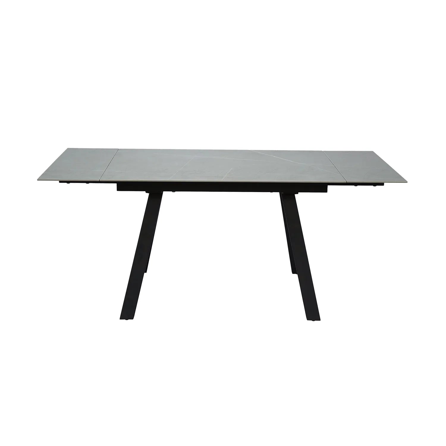 Amani Grey Sintered Stone Large Extending Dining Table Double Extension