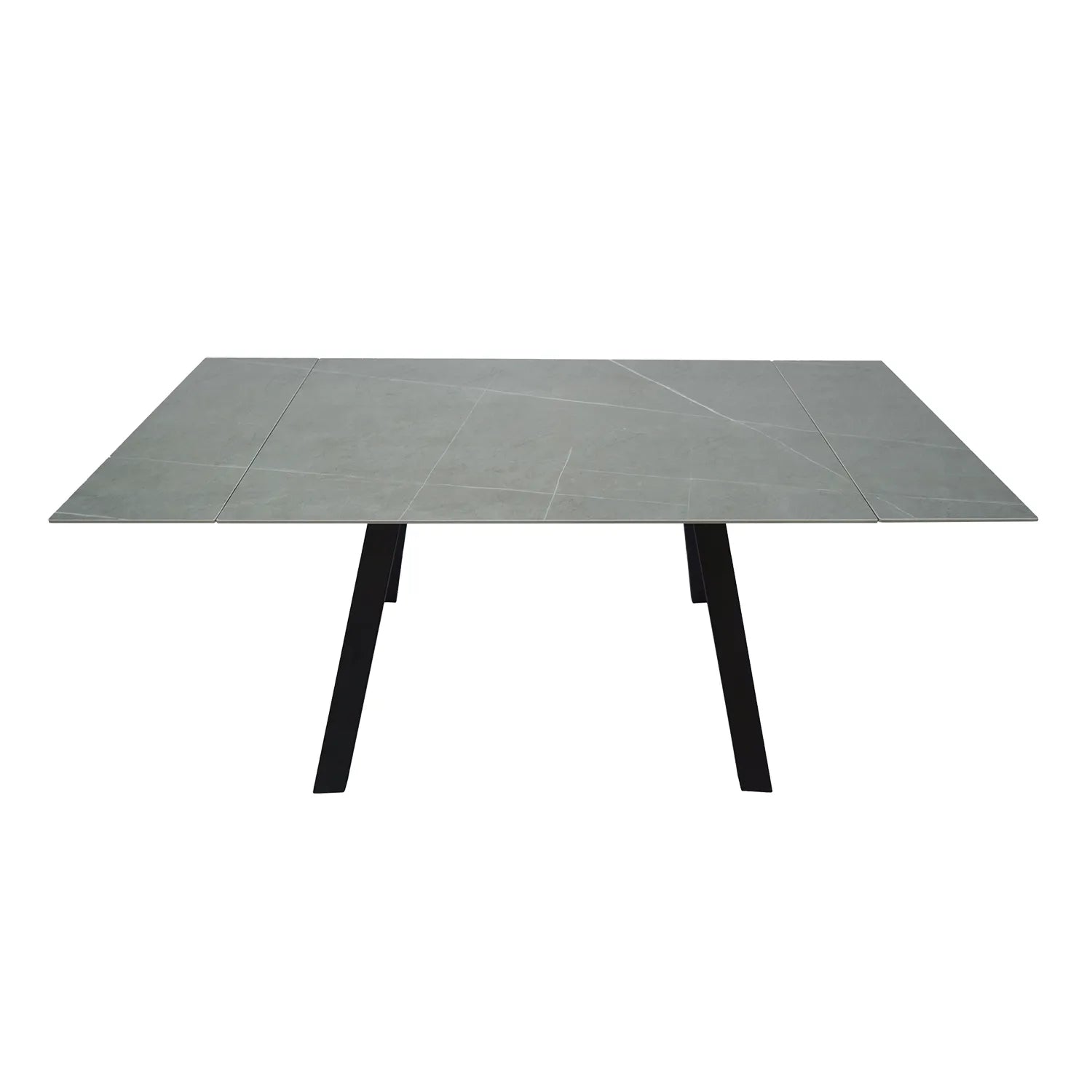 Amani Grey Sintered Stone Large Extending Dining Table - Table Top