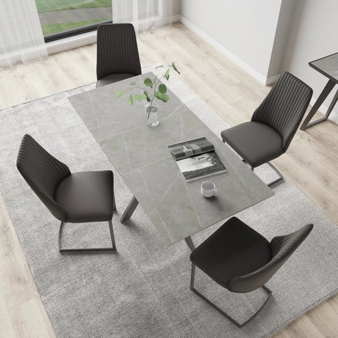 Amari Ceramic Extending Dining Table & Blakely Chairs Set