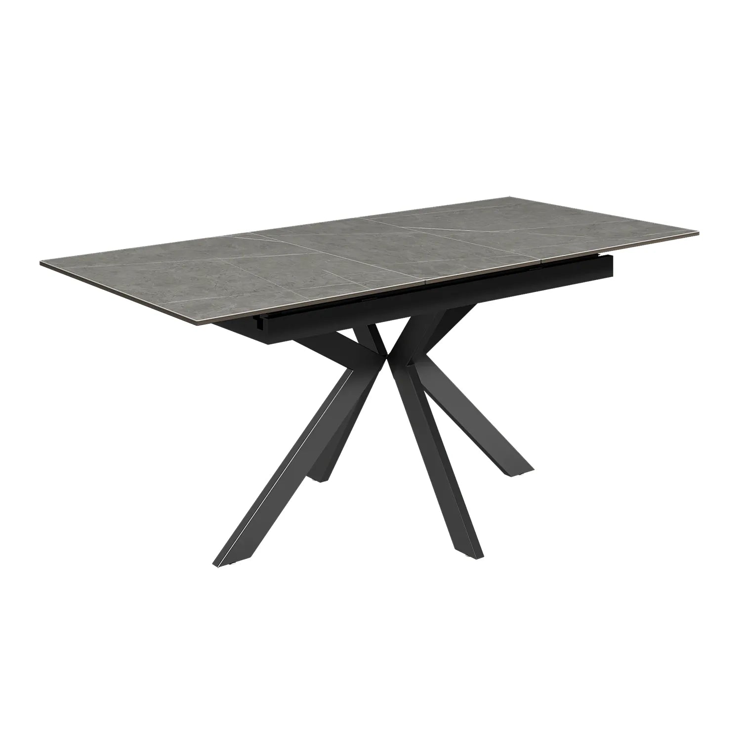 Amari Matt Grey Ext Dining Table with Corner Bench Set - Pendle Village Furniture