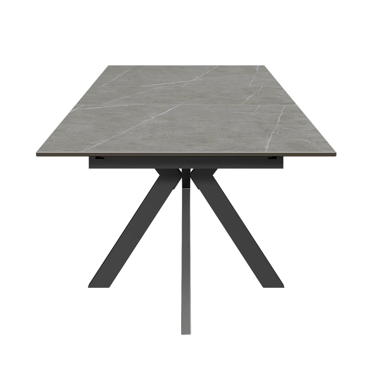 Amari Matt Grey Ext Dining Table with Corner Bench Set - Pendle Village Furniture
