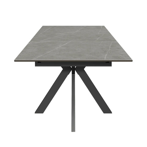 Amari Matt Grey Ext Dining Table with Corner Bench Set - Pendle Village Furniture