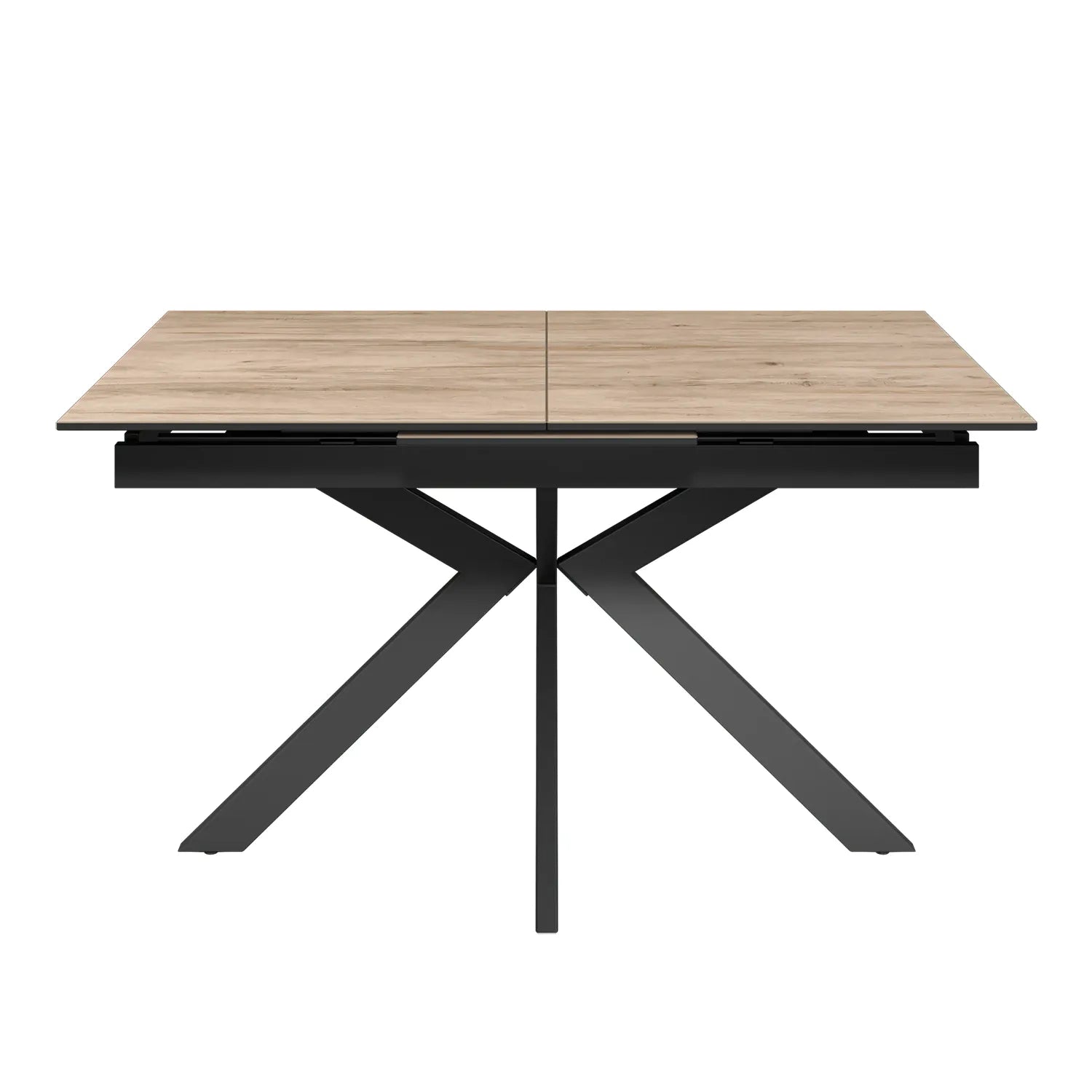 Amari Oak Effect Ceramic Extending Dining Table with Corner Bench Set - Pendle Village Furniture