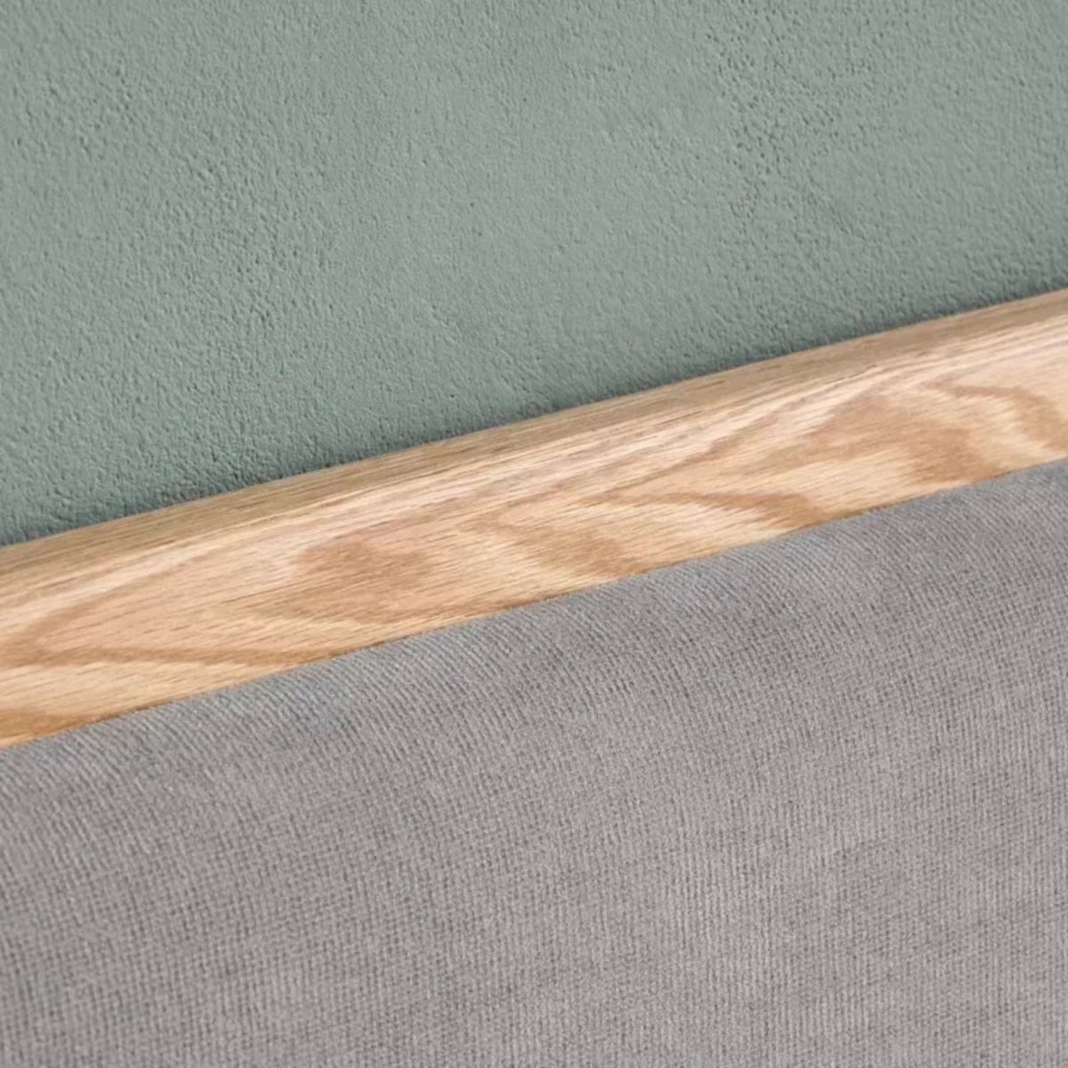 Upholstered linen panels offering comfort and modern simplicity.