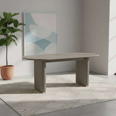 Amiri 2M Oval Mango Wood Dining Table