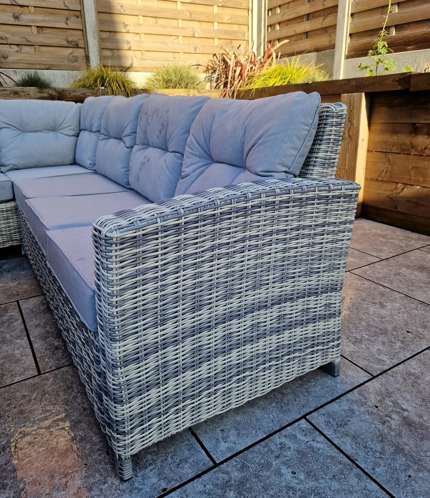 Signature Weave Amy Outdoor Large Wicker Corner Dining Set - Pendle Village Furniture