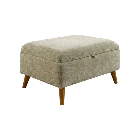 Andover Leo stool with soft upholstery and practical storage.