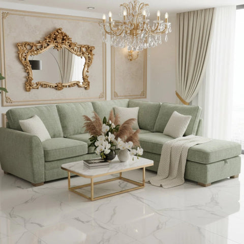Andover Leo armless chaise unit with modern modular design.