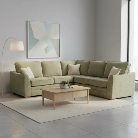 Andover Leo small arm chaise sofa with compact modern design.