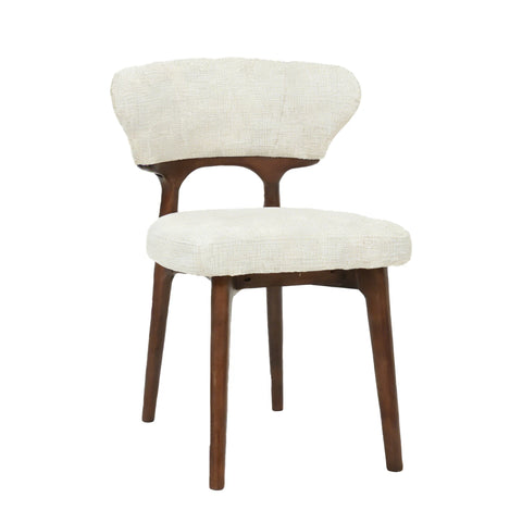 Antonio Walnut & Cream Dining Chairs Set of 4, 6 or 8