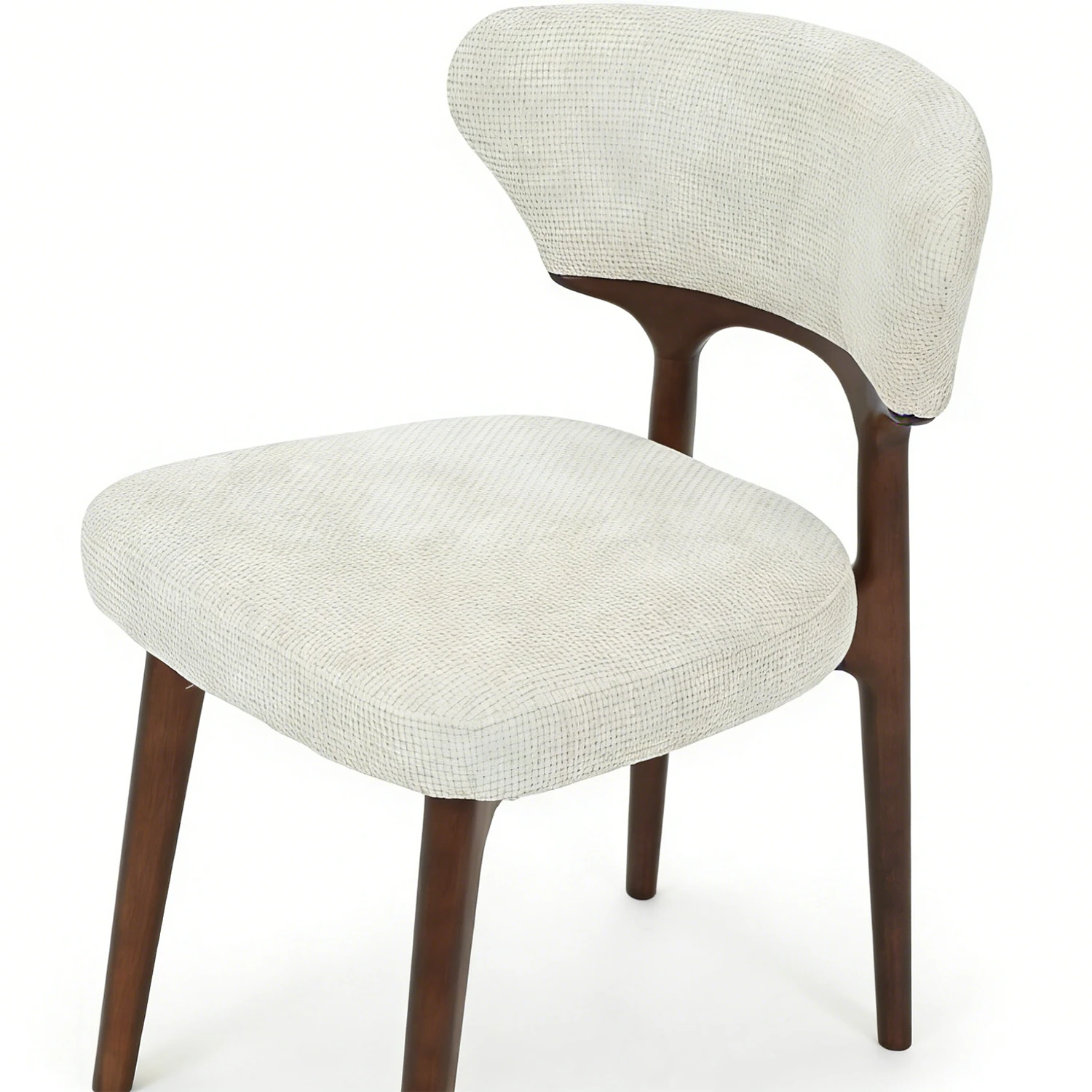 Antonio dining chairs in walnut and cream set