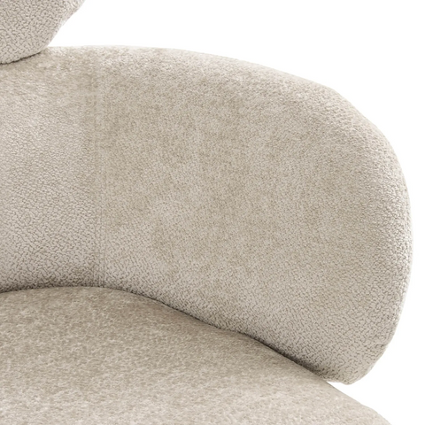 Set of 4 Apollo Beige Fabric Swivel Dining Chairs