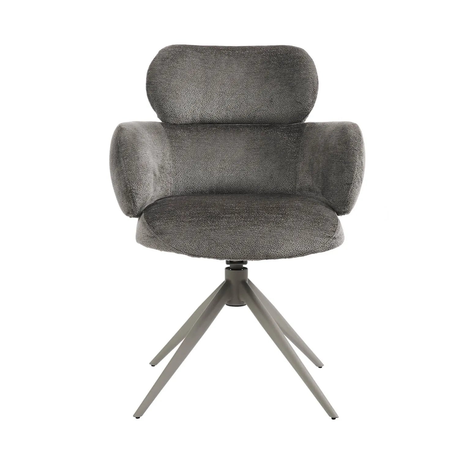Set of 4 Apollo Beige Fabric Swivel Dining Chairs