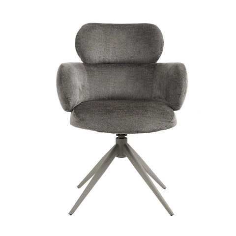 Set of 4 Apollo Beige Fabric Swivel Dining Chairs