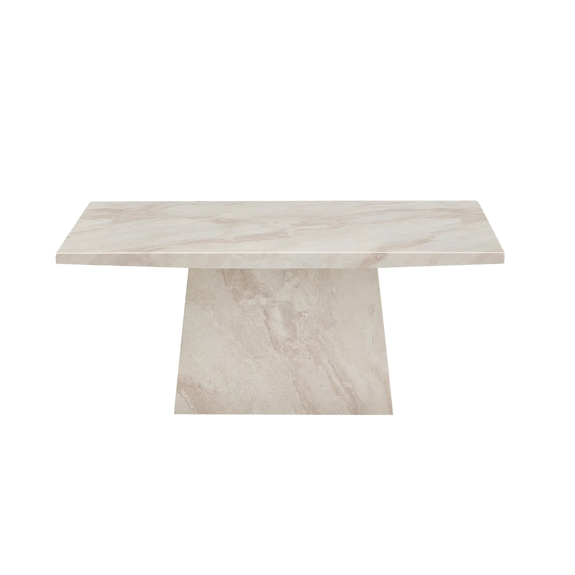 Apollo Taupe Marble Gloss Coffee Table – Front View