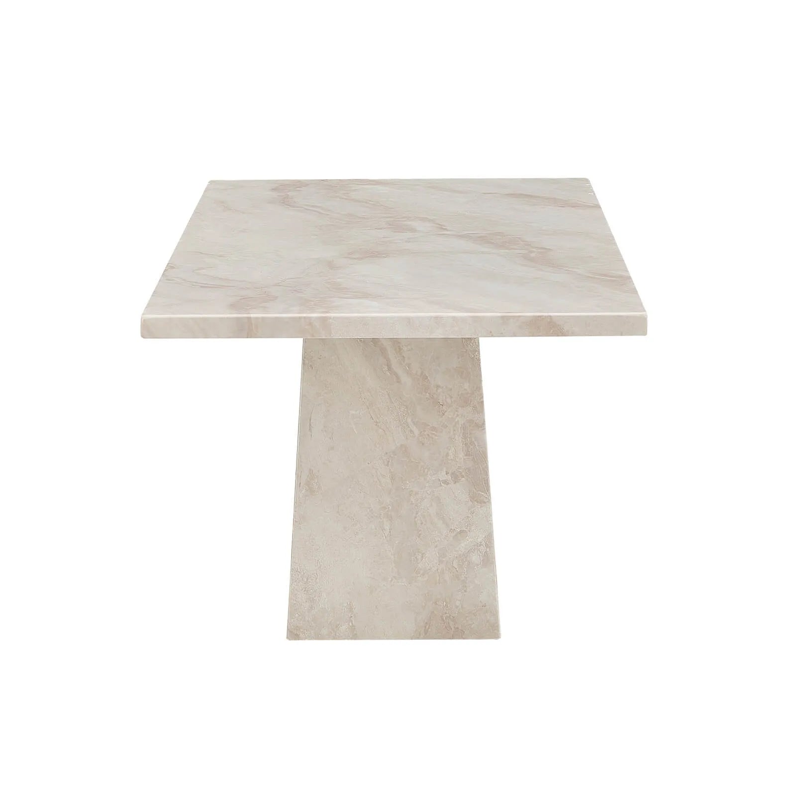 Apollo Taupe Marble Gloss Coffee Table – Side View