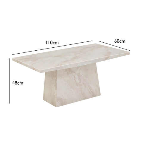 Taupe Marble dining table Dimensions