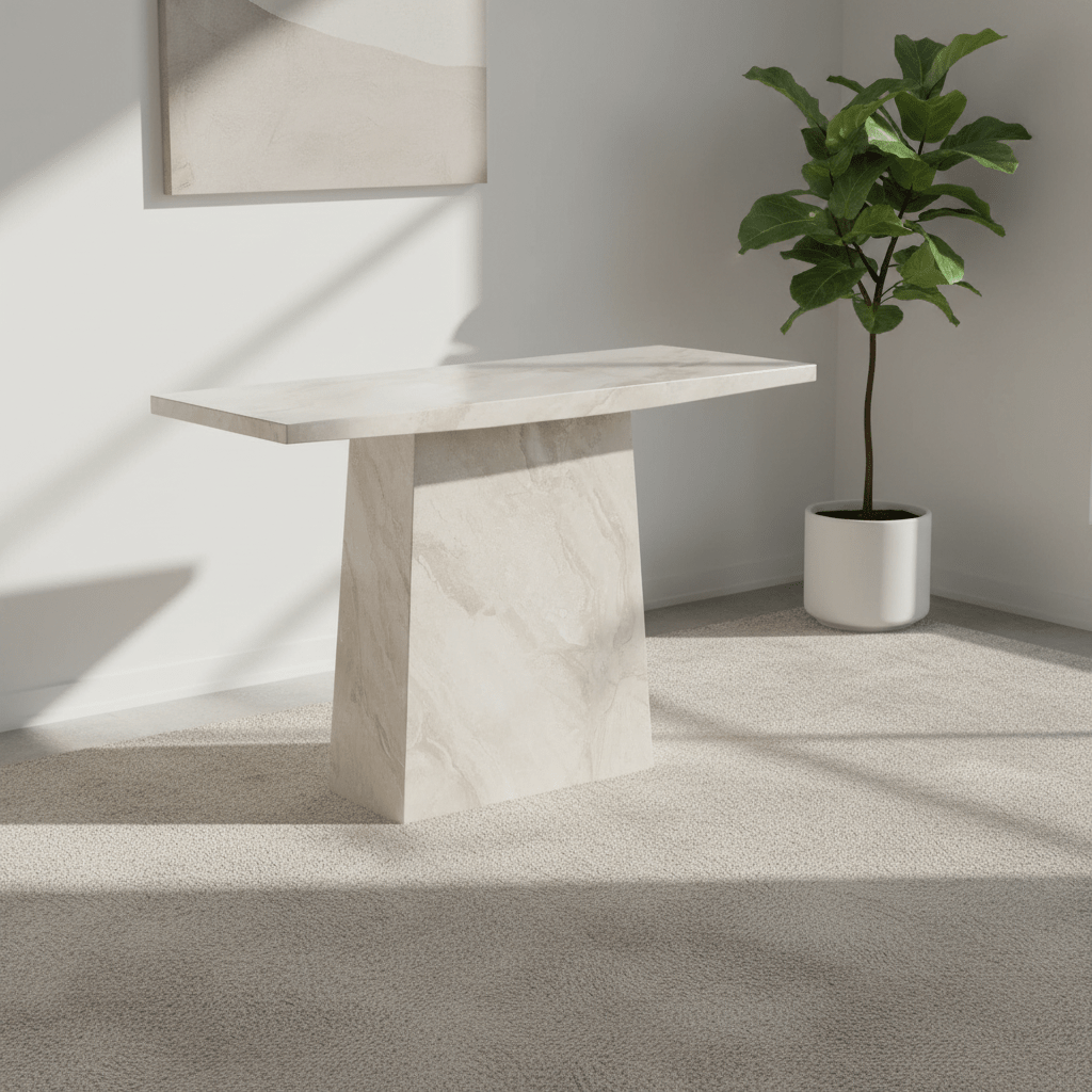 Sirius Taupe Marble Gloss Console Table