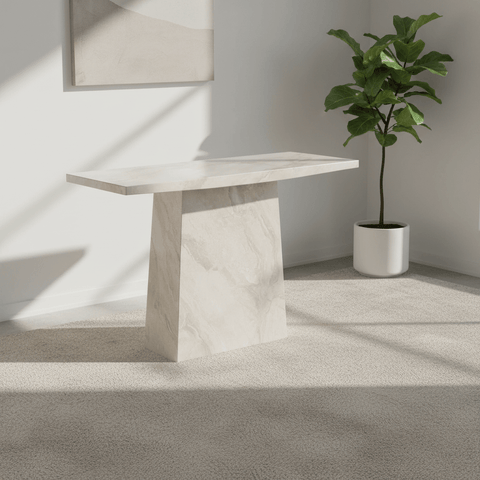Sirius Taupe Marble Gloss Console Table