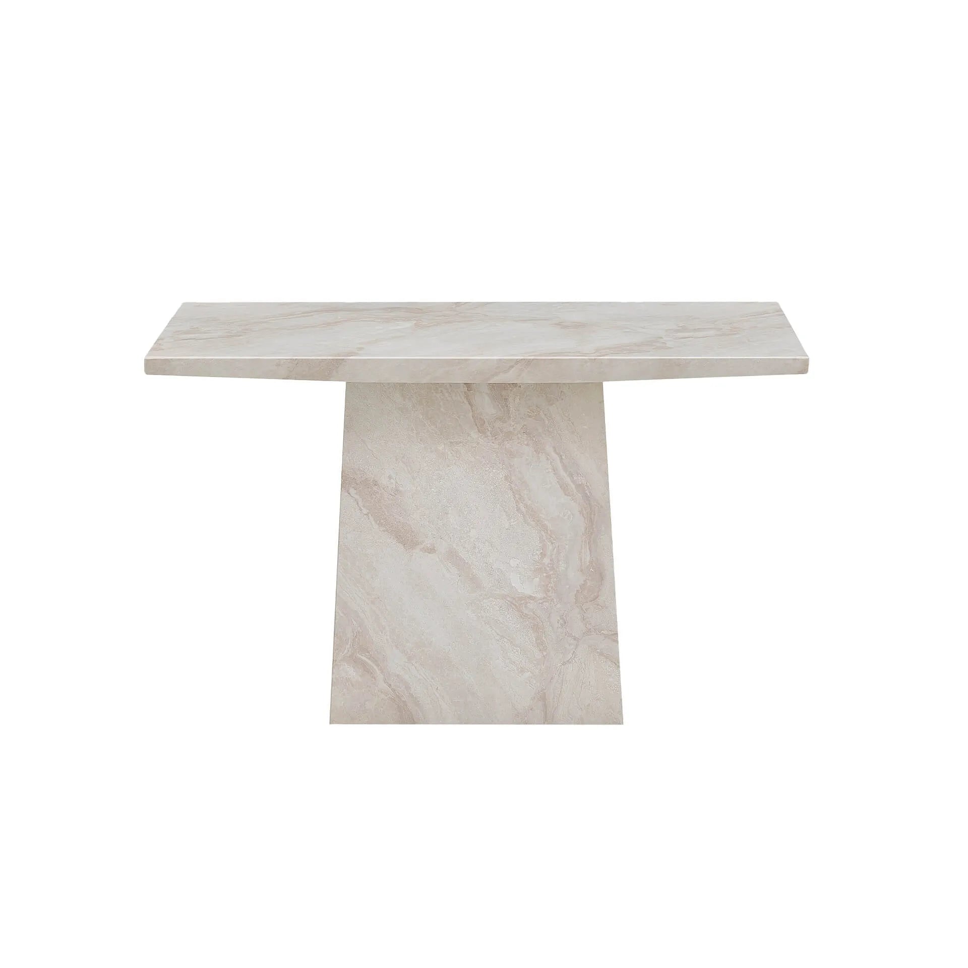 Apollo Taupe Marble Gloss Console Table – Front View
