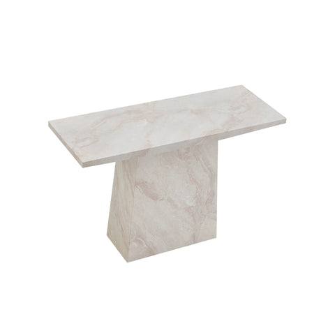Apollo Taupe Marble Gloss Console Table – Top View
