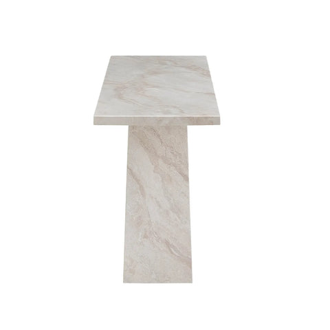 Apollo Taupe Marble Gloss Console Table – Side View