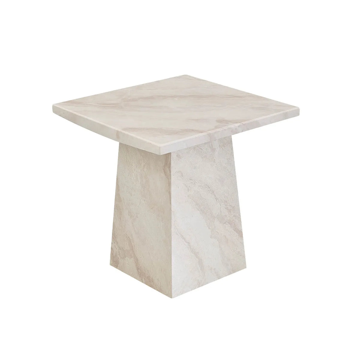 Apollo Taupe Marble Lamp Table – Gloss Finish | Pendle Village