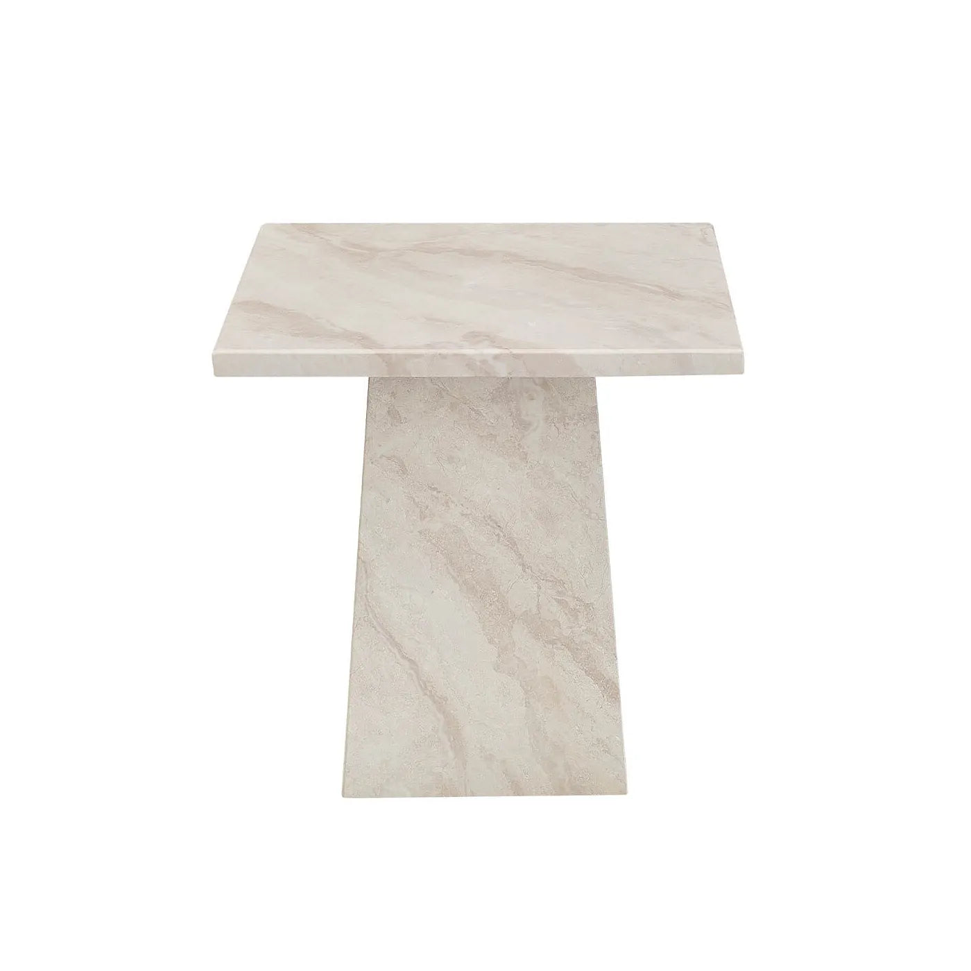 Apollo Taupe Marble Gloss Lamp Table – Side View