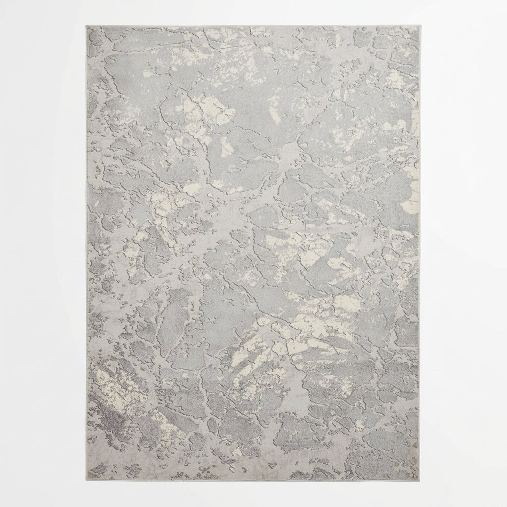 Apollo 2677 Modern Abstract Rug in Grey/Ivory