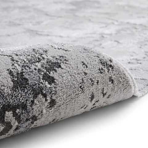 Apollo 2677 Modern Abstract Rug in Grey/Ivory closeup view