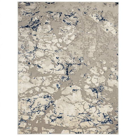 Apollo 2677 Modern Abstract Rug in Grey/Navy