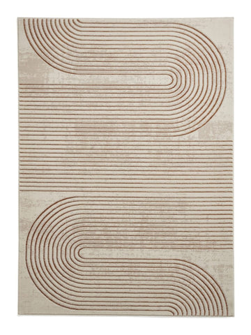 Apollo 2683  Modern Linear Rug in Bronze/Grey