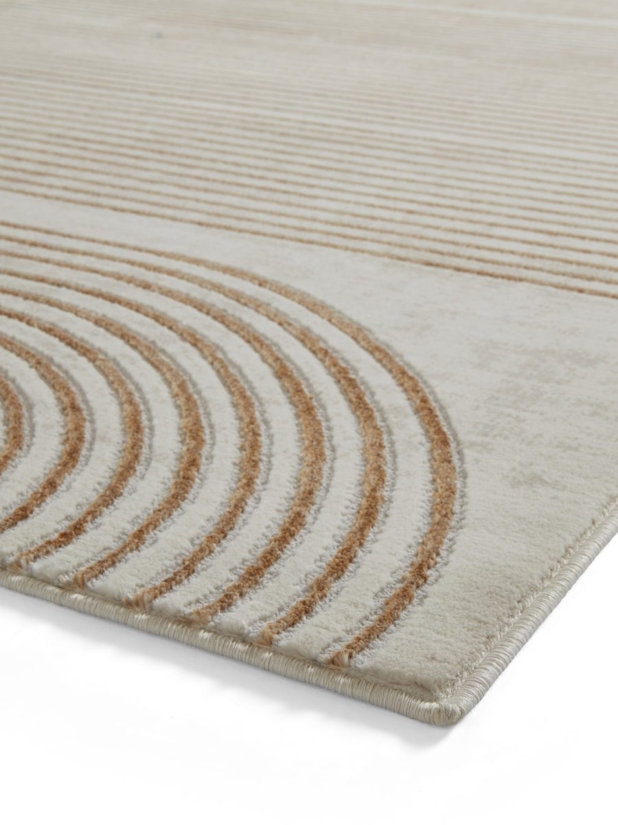 Apollo 2683  Modern Linear Rug in Bronze/Grey side view
