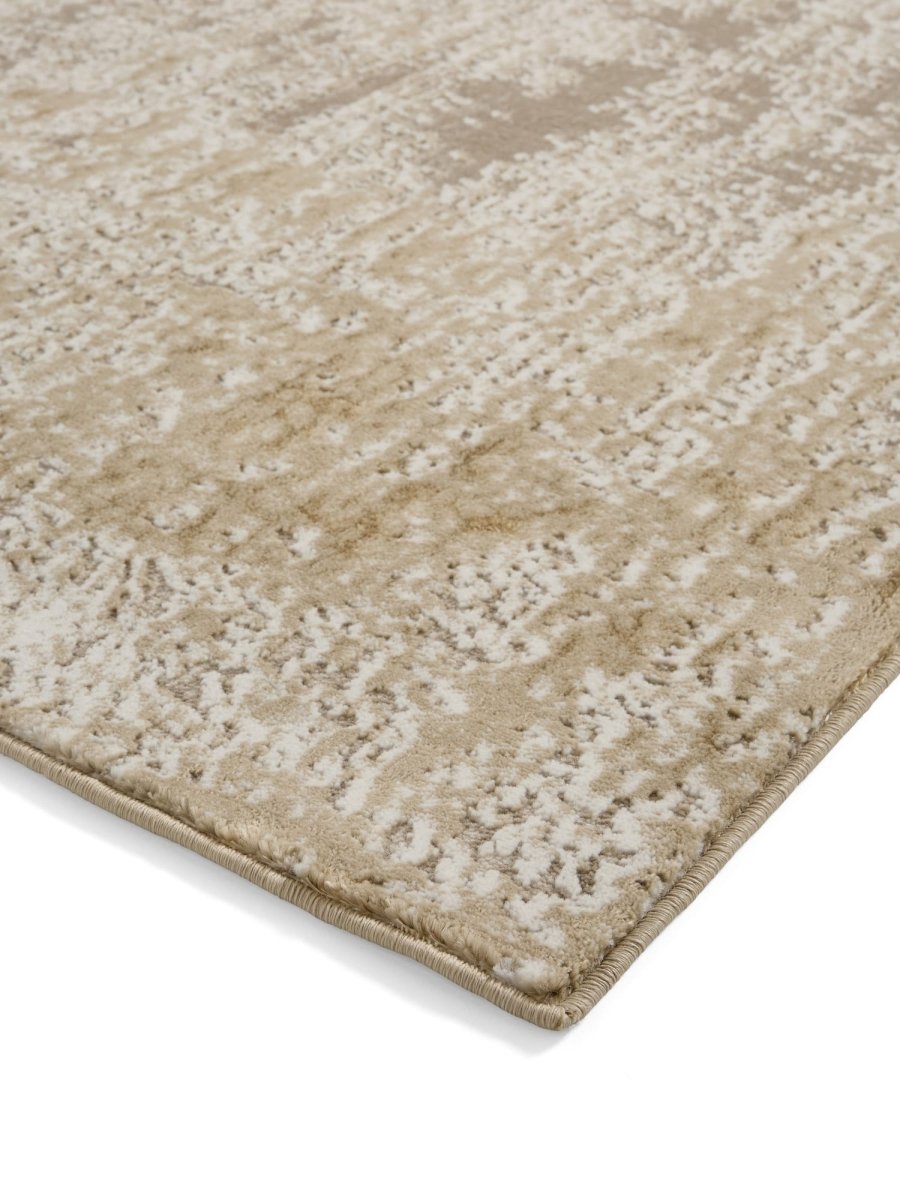 Apollo CK406 Modern Abstract Rug in Cream/Beige side angle view