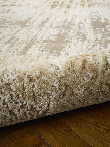 Apollo CK406 Modern Abstract Rug in Cream/Beige closeup view
