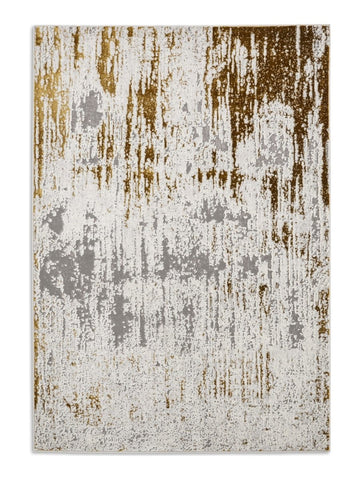 Apollo CK406 Modern Abstract Rug in Grey/Gold 