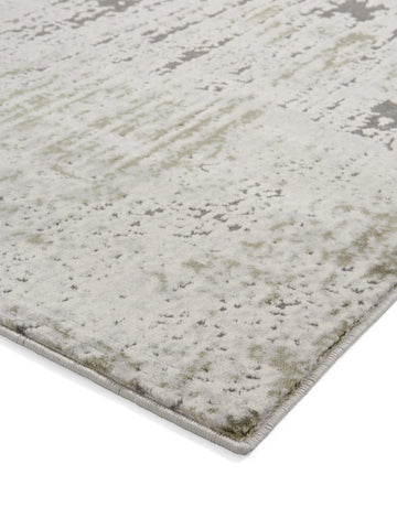 Apollo CK406 Modern Abstract Rug in Grey/Green side angle view