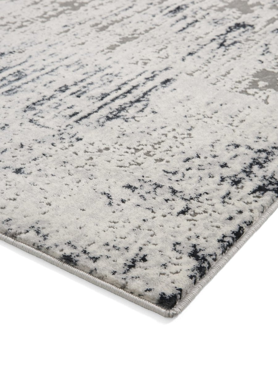 Apollo CK406 Modern Abstract Rug in Grey/Green side angle view