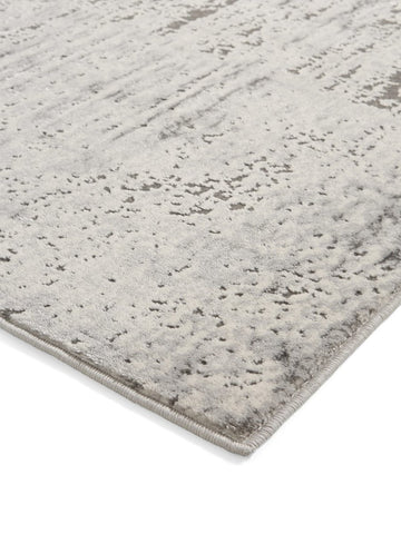 Apollo CK406 Modern Abstract Rug in Grey/Silver side angle view