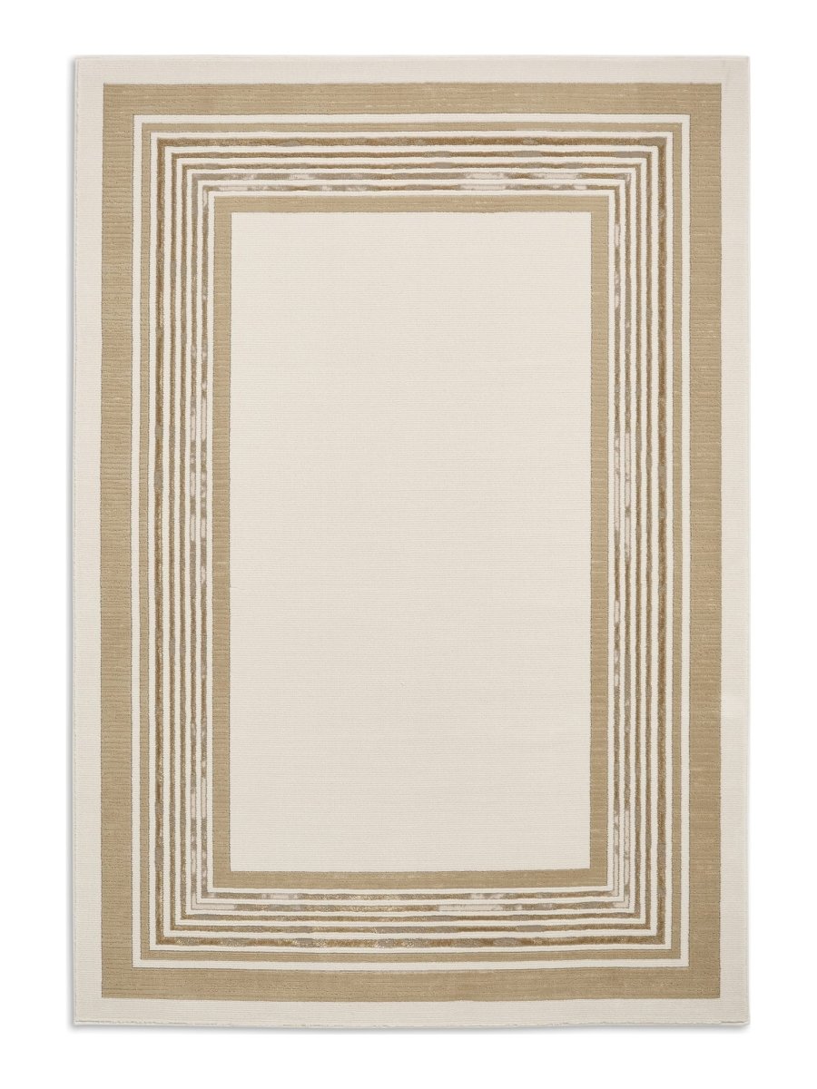 Apollo CK417 Modern Geometric Rug in Cream/Beige